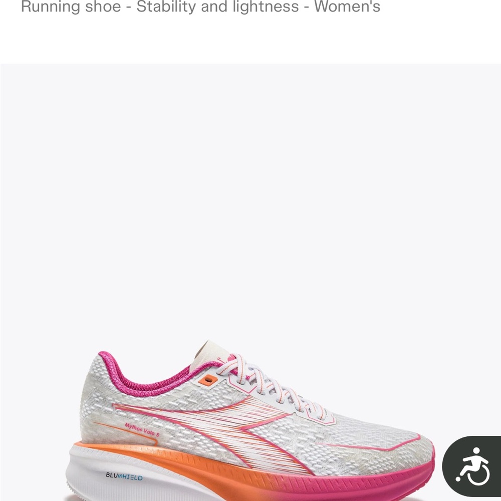 Diadora Women's Running Shoes - White and Pink
